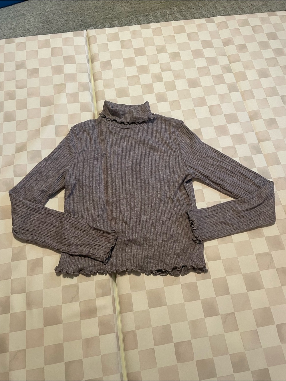 Madewell Ribbed Mock Neck Long Sleeve Top